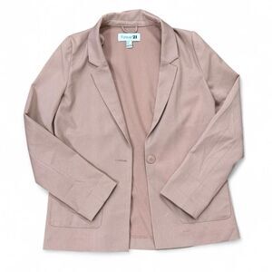 Forever 21 Pink Notch Lapel Blazer Single Button US 8 EU 38 UK 10 Long Sleeve